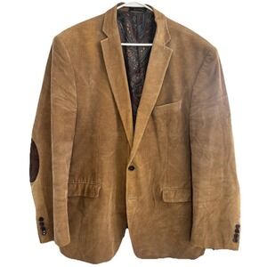 Ralph Lauren Men's 38R Camel Corduroy Sport Coat Paisley Lined Preppy Academia
